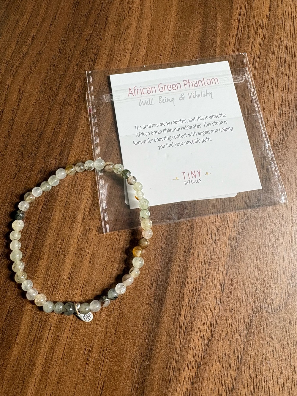 Tiny Rituals African Green Phantom Beaded Bracelet - Medium